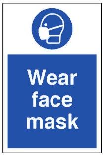 picture of Face Mask Sign LARGE - 400 x 600Hmm - Rigid Plastic - [AS-MA44-RP]