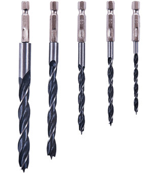 picture of Amtech 5 Piece Hex Shank Wood Drill Bit Set - [DK-F1735]