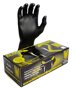 picture of Black Mamba Nitrile Powder Free Disposable Gloves - Box of 100 - FD-BLACKMAMBA