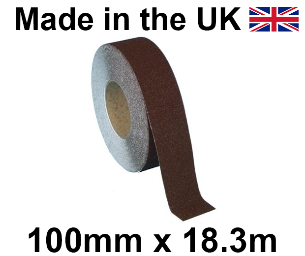 Heskins - Standard Safety Grip Tape - BROWN - 100mm x 18.3m Roll - [HE-H3401G-BROWN-100]