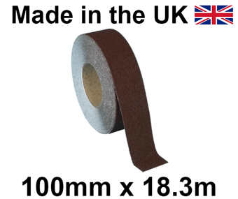 picture of Heskins - Standard Safety Grip Tape - BROWN - 100mm x 18.3m Roll - [HE-H3401G-BROWN-100]