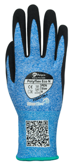 picture of Polyco Polyflex ECO N Foam Nitrile Knitted Gloves Blue/Black - BM-PEN