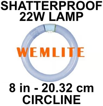picture of Wemlite BL368 22 Watts Circline Shatter Resistant Lamp For Fly Killers - [BP-LC22WS-W]