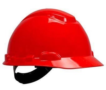 picture of 3M - H700 Red Safety Helmet - Pinlock - Unvented - Short Peak - [3M-H-701C-RD] - (DISC-R)