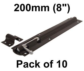 picture of EXB Tower Bolt - 200mm - 8" - Pack of 10 - [CI-DB04L]