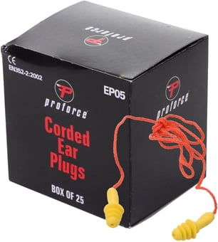 Picture of Corded Earplugs - SNR 24 - Pack of 25 - [BR-EP05]