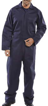 Picture of Beeswift Flame Retardant Navy Blue Boiler Suit - BE-CFRBS-NAVY