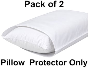 picture of Prima Anti-Bacterial Pillow Protectors - White - 47 × 73 cm - Pack of 2 - [PD-41376C]