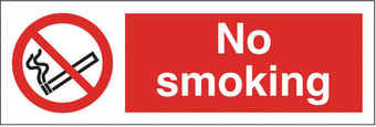 picture of No Smoking Sign - 150 X 50Hmm - Rigid Plastic - [AS-PR0-RP]