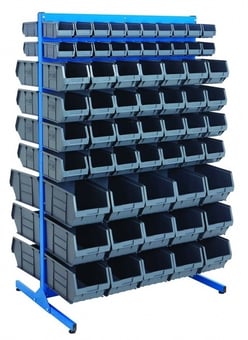 picture of BiGDUG Louvre Panel Bin Station - Double Sided - 1570mm High - XL5 XL3 XL2 Bins - [BDU-LPGKDFH1]