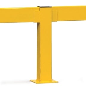 picture of QMP Lift Out Rail Barrier - Lift Out Single Rail - Standard Post - 500H x 80W x 80D mm - [QM-RBSRBBSX500Y]