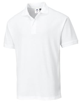 Picture of Portwest - Naples Polycotton Polo Shirt - White - PW-B210WHR