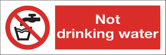 Picture of Not Drinking Water Sign - 75 X 150Hmm - Rigid Plastic - [AS-PR94-RP]