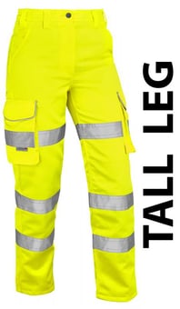 picture of Pennymoor - Class 2 Ladies Poly-Cotton Yellow Cargo Trouser - Tall Leg - LE-CL01-Y-T