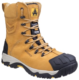 picture of Amblers FS998 Waterproof Lace up Honey Safety Boot S3 WR HRO SRC - FS-21517-34559