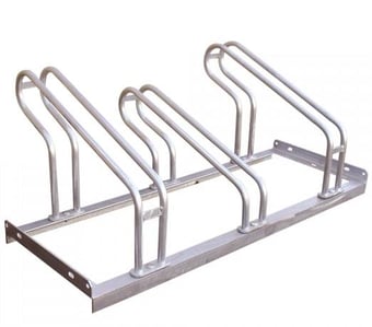 picture of TRAFFIC-LINE Lo-Hoop Cycle Stands - 3 Cycle Capacity - 1,050mm L - [MV-169.17.164]