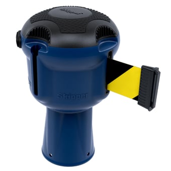 picture of Skipper Main Unit - Blue with Black Yellow Tape - Retractable Barrier Tape Holder - with 9m Tape - [SK-001BL-BY]