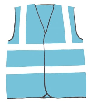picture of Hi-Vis Waistcoat - Blue - With 50mm Width Reflective Tape - BI-180