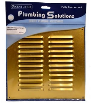 Picture of Louvre Vent - Gold Aluminum - 229 x 229mm - CTRN-CI-VE27P