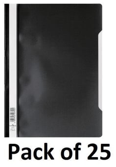 picture of Durable - Clear View Folder A4 - Black - Pack of 25 - [DL-252301]