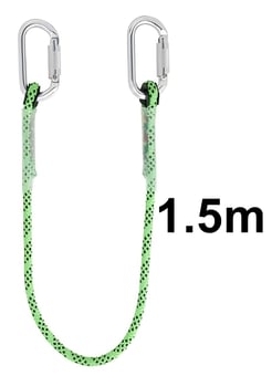 picture of Honeywell Kernmantle Single Lanyard - 1.5m + Twist Lock Karabiner + Scaf Hook - [HW-1032337]
