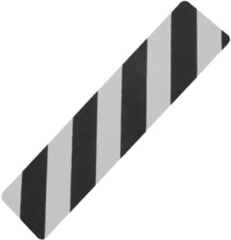 Picture of Black & White Photoluminescent Anti-Slip 610mm x 150mm Self Adhesive Hazard Pads - Sold Individually - [HE-H3403Z]