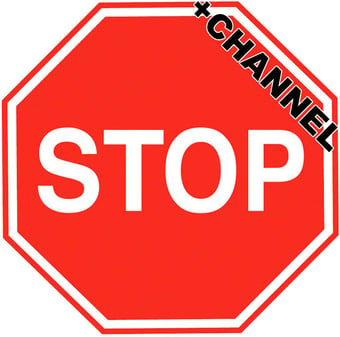 picture of Traffic Stop Octagon sign With Fixing Channel Large - FIXING CLIPS REQUIRED - Class 1 Ref BSEN 12899-1 2001 - 750mm Oct. - Reflective - 3mm Aluminium - [AS-TR15-ALUC]
