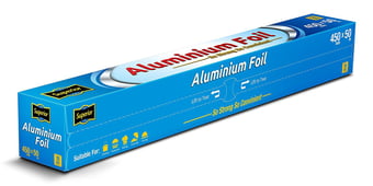 picture of Superior Aluminium Foil Roll - Ideal for Covering Food & Cooking - 450mm x 50m - Pack of 6 - [GCSL-PH-60010160]