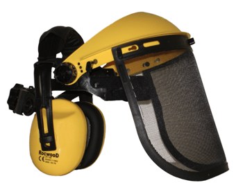 picture of Face Shield with Ear Muffs & Mesh Visor - [SG-02631]