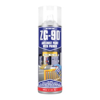 Picture of Spray Yellow Cold Zinc Galvanising Paint ZG-90 500ML - [AT-2045]
