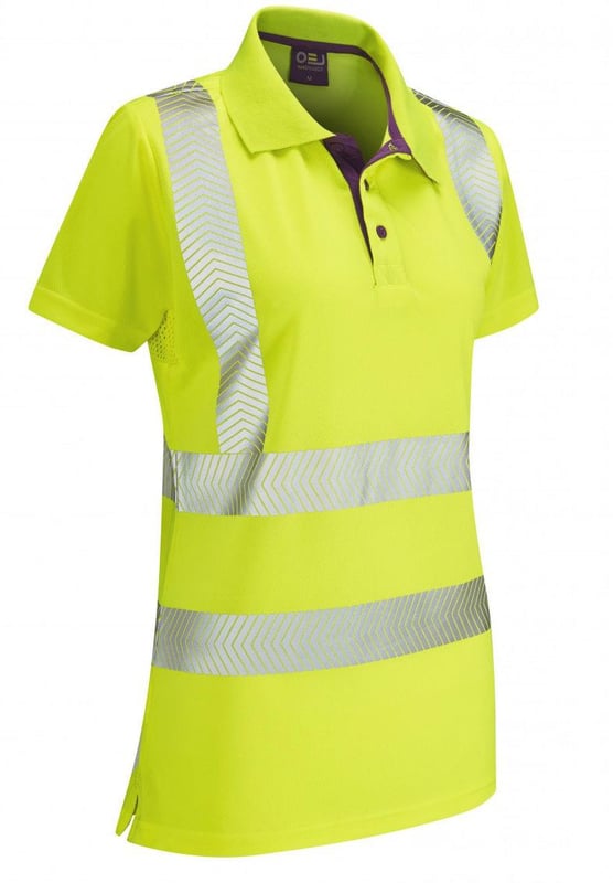 picture of Pippacott Class 2 Coolviz Plus Ladies Yellow Polo Shirt - Conforms to ISO 20471 - LE-PL03-Y