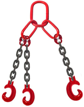 Picture of 7mm 3 Leg Grade 80 Chain Sling with Hooks - Working Load Limit: 3.15t - [GT-CS73L]