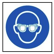 picture of Eye Protection Logo Sign - 100 x 100mm - Rigid Plastic - [AS-MA71-RP] 