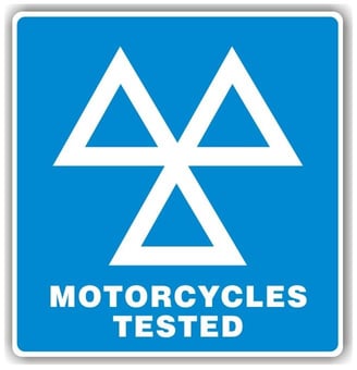 Picture of MOT Sign - 3 Triangles Motorcycles Tested Sign - Heavy Duty - [PSO-MSM7525]