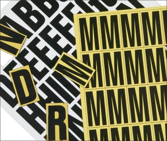 Picture of Spectrum Magnetic Letter Set - 39mm - Yellow - SCXO-CI-13693