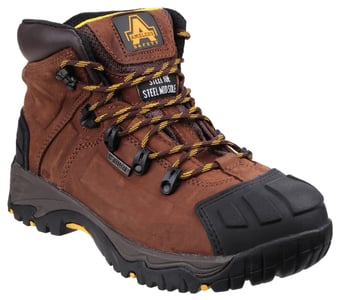 picture of Amblers FS39 Waterproof Lace up Brown Safety Boot S3 WR SRC - FS-19641-30477