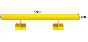 picture of BLACK BULL Raised Collision Protection Bars - Indoor Use - 200 x 1,000mmL - Yellow - [MV-202.29.766]