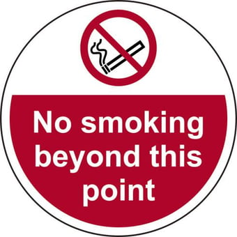 picture of Spectrum 400mm dia. No Smoking Beyond This Point Floor Graphic - SCXO-CI-13037