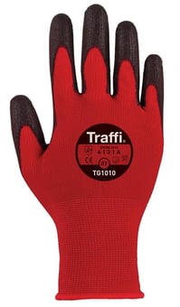 picture of TraffiGlove Classic 1 PU Coated Red Gloves - TS-TG1010