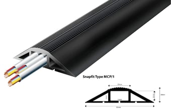 picture of Superior Black Floor Cable Tidy Protector With Single Large  Channel - [VS-MCP/1]