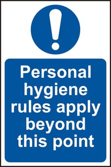 picture of Spectrum Personal hygiene rules apply beyond this point – SAV 200 x 300mm - SCXO-CI-11488