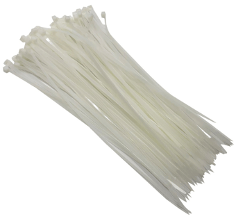 picture of Amtech 60pcs Tie Wraps White 300 x 4.8 mm - [DK-S0822]