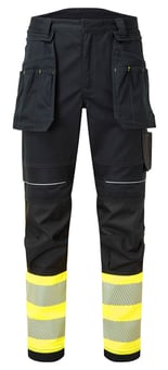 picture of Portwest FR416 PW3 Modaflame Work Hi-Vis FR Holster Trousers - Yellow/Black - PW-FR416YBR