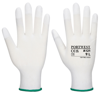 picture of Portwest A121 PU Fingertip Glove White - PW-A121WHR