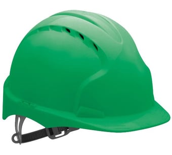 Picture of JSP - The New EVO 3 Green Safety Helmet Vented - Standard Peak & Slip Ratchet Harness - [JS-AJF160-000-300] - (HY)