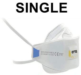 picture of ERA 9210 FFP2 V NR D Tri-fold Disposable Valved Mask - Single - [ER-9210S]