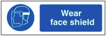 picture of Face Shield Sign LARGE - 600 x 200Hmm - Rigid Plastic - [AS-MA56-RP]  