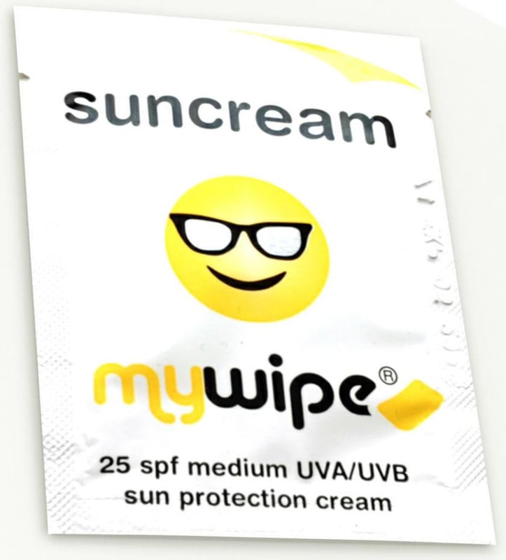 Picture of Mywipe - Suncream Sachet - 4ML - 25 SPF - UVA and UVB Sun Protection - [MY-SUN25SPF500] - (AMZPK)