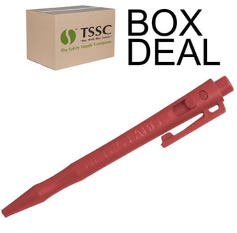 picture of Detectamet Detectable Retractable HD Pen Blue Ink - Red Housing - Red End WC - Box Deal 100 Pieces - [IH-DT101I01C33PA01]