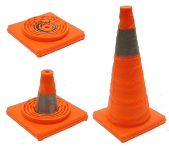 Picture of Collapsible Safety Cone - 410mm /16 Inch High - Robust with Solid Base - [OT-90-805]